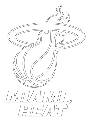 Miami Heat Logo  Coloring Page